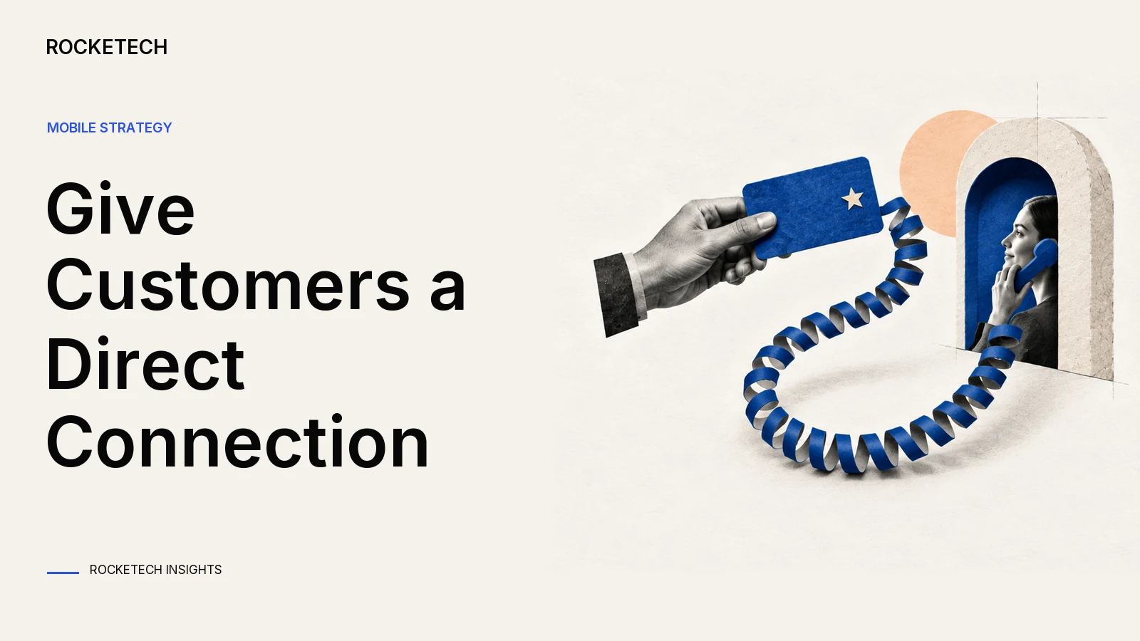 A loyalty card unfolds into a paper cord connected to a phone-shaped opening.
