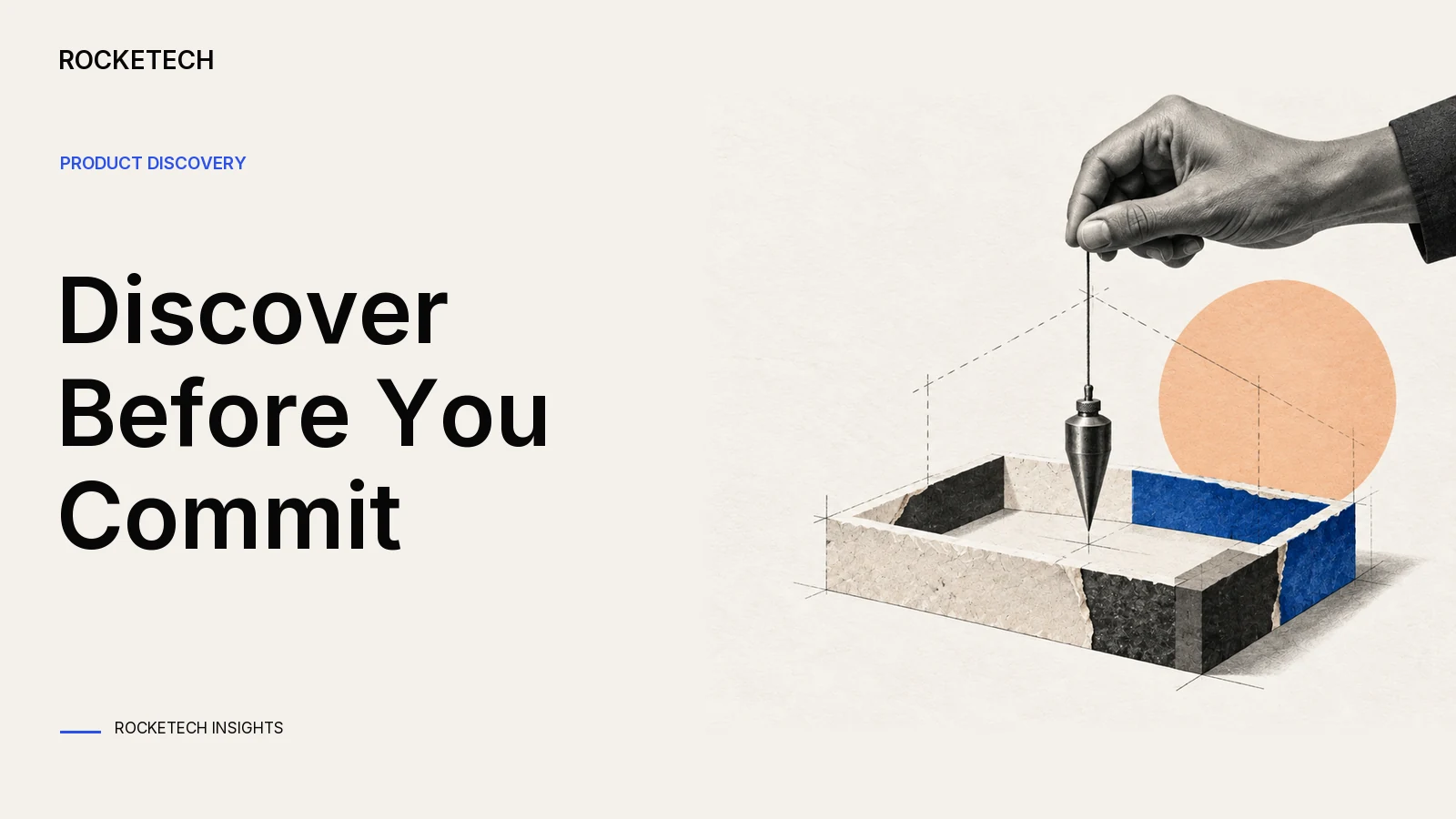 A surveyor’s plumb line aligns an unfinished paper foundation before it is built upward.
