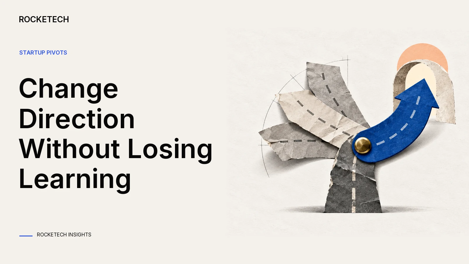 A creased paper route turns around a fastener toward a new opening while retaining its earlier folds.