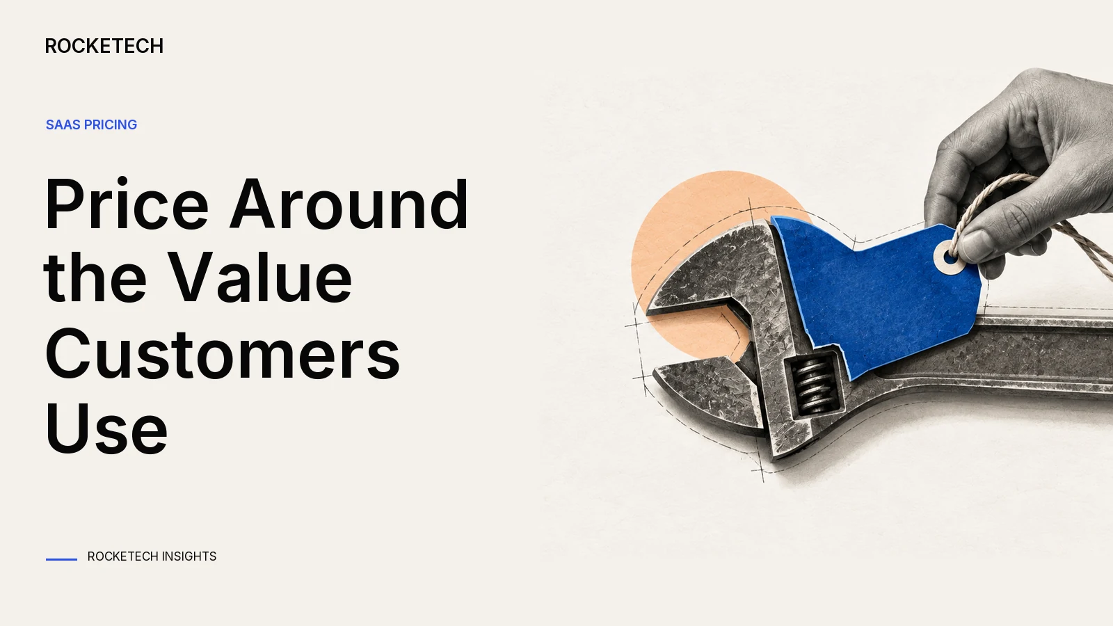 A blank price tag fits the wear pattern of a useful tool beside its discarded packaging.
