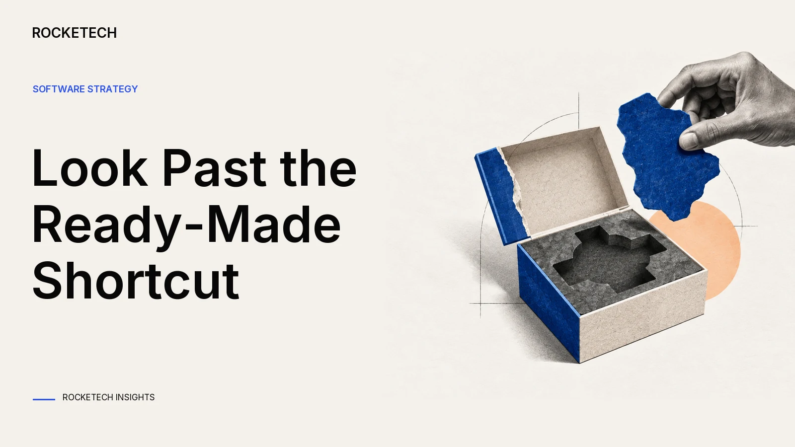 A packaged paper tool opens to reveal a fixed mold beside an irregular new requirement.